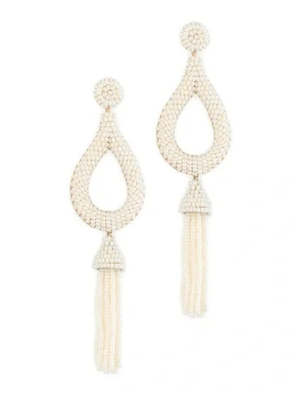 New Anthropologie Jasmine Tassel Beaded Earrings